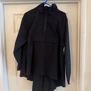 Athleta Black Sojour Top Women’s Light weight 1/2 Zip Pullover Jacket Medium